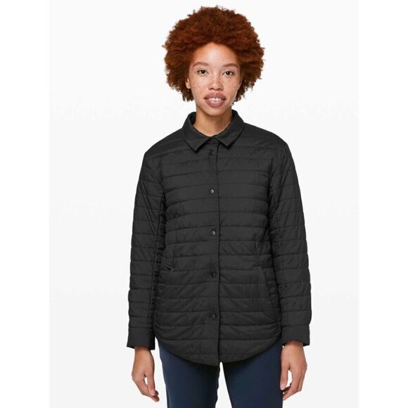 Lululemon Reversible Switch Please Shacket Black/Gray Size 4 - Picture 1 of 13